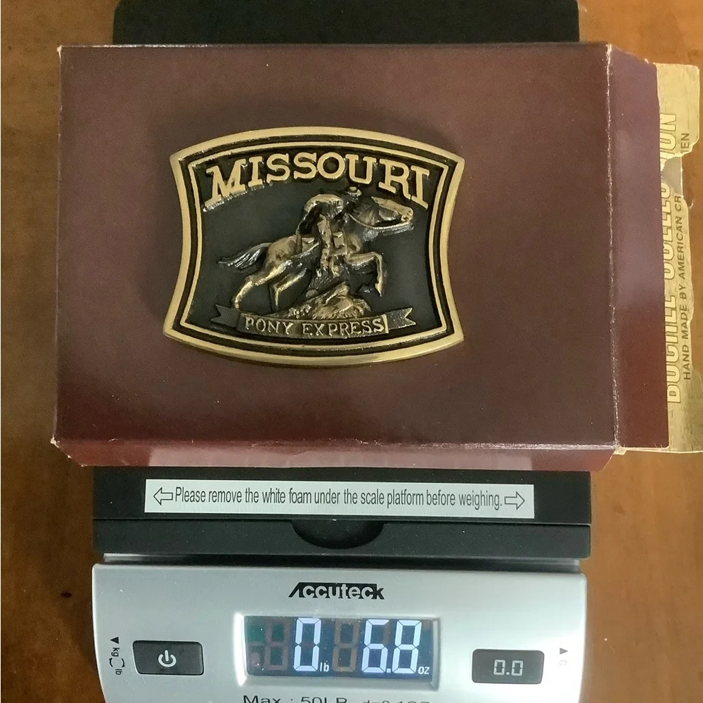 Vintage Registered #JO-02580 1980 Pony Express Belt Buckle
